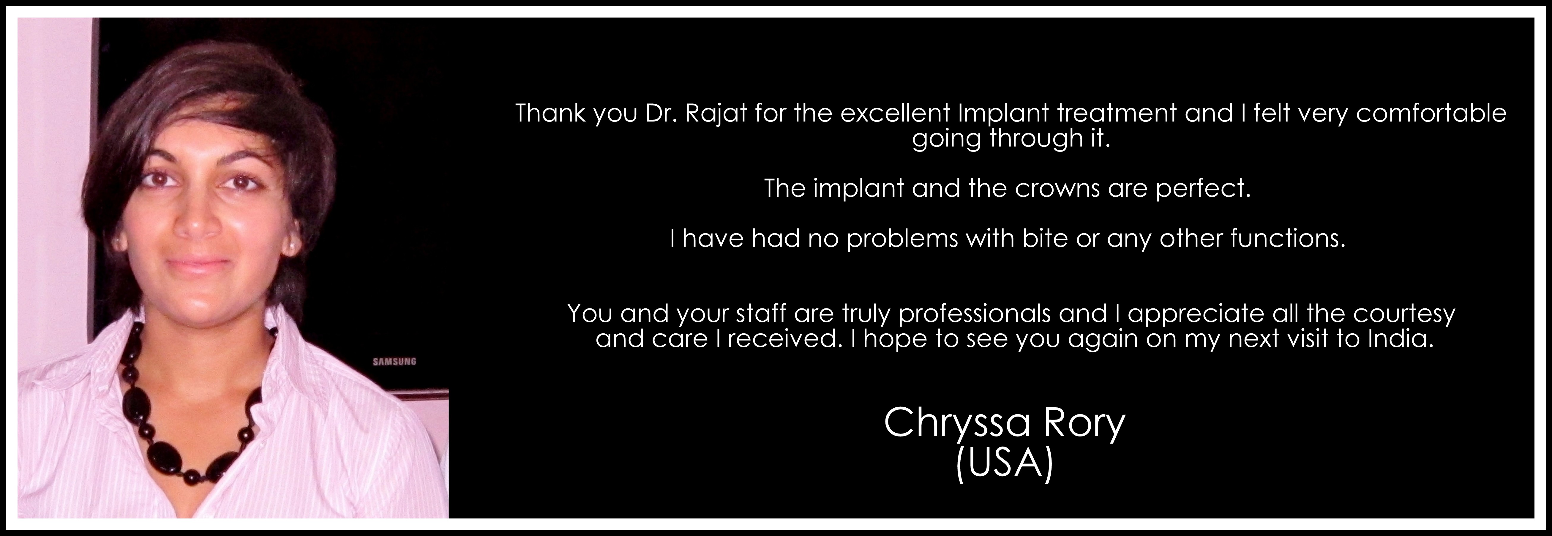 Dental Clinic in India, Dental Clinic Delhi, Patient Testimonial